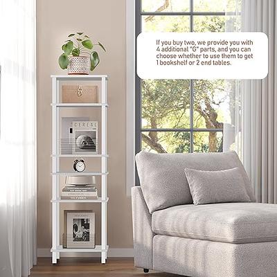 Cozy Castle Nightstand with Charging Station, Wooden Bedside Table with  Adjustable Shelf for Bedroom, Living Room, White