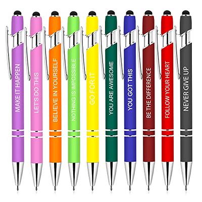 HLPHA 10pcs Funny Pens Colorful Ballpoint Pens with Bible Verse and Touch Screen Function Office Gifts(10PCS)