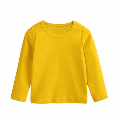 Nokpsedcb Toddler Baby Boy Girl Basic Solid Plain Organic Cotton T