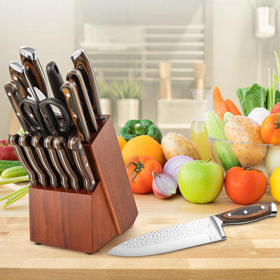  Kitchen Knife Set, Retrosohoo 6-Pieces Khaki Sharp