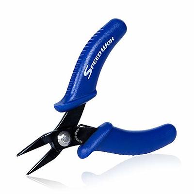 SPEEDWOX 5 Inches Round Nose Pliers Micro Round Pliers Wire Looping Pliers  Mini Ultra Tapered Jaw Precision Nippers Functional with Spring Fine Pliers  Craft Small Jewelry Making Hand Tools 5 Round Nose Plier