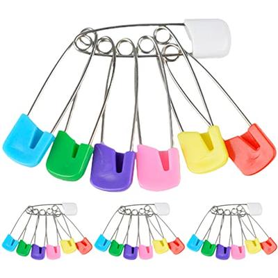  142Pcs Baby Safety Pins Heavy Duty - Stainless Steel Cloth  Diaper Pins Heavy Duty Safety Pin Diaper Safety Pins for Clothes Decorative  Diaper Pins - Plastic Head Clothing Safety Pins Bulk