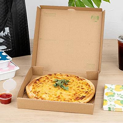 KOHAND 30 PCS 9 1/2 Inches Square Cardboard Pizza Box 1.5 inches thickness,  Quality Corrugated Pizza Boxes, Disposable Takeaway Packaging Boxes keeps