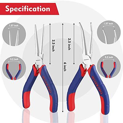 BOOSDEN 5 inch Small Needle Nose Pliers Set, 5 Pack,Small Pliers Set, Mini  Precision Pliers Set,Mini Long Nose Pliers with Wire Cutter for Jewelry