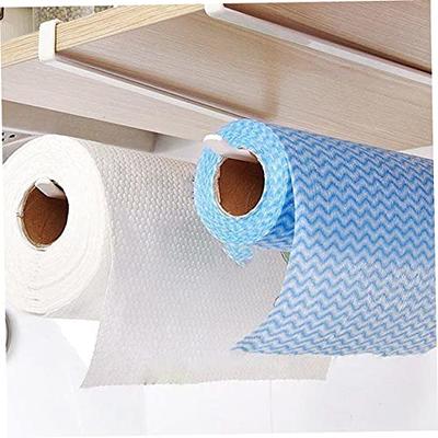 YAYINLI Paper Towel Holder Under Cabinet for Kitchen, Self Adhesive or Drilling Hanging Paper Towel Rack, Wall Mount Paper Towel Roll Holder Stick on