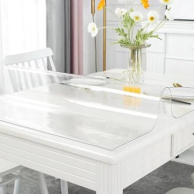 42 x 60 Inch Clear Table Cover Protector, 2mm Thick Custom Wipeable  Waterproof PVC Desk Pad, Clear Plastic Table Cloth, Heat Resistant Table  Top Protector for Dining Room Table 