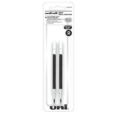 Uniball Signo 207 Needle, Medium Point Gel Pens 12 Pack Black