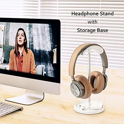 Upgraded RGB Gaming Headphones Stand, Headset Stand with 3.5mm AUX and 2  USB Charging Ports, Headphone Holder with 10 Light Modes and Memory Feature