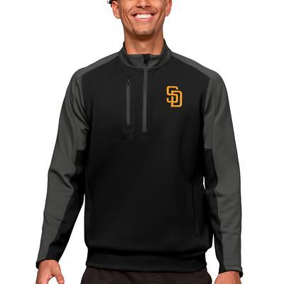 Men's Antigua Black San Francisco 49ers Tonal Logo Victory Full-Zip Hoodie