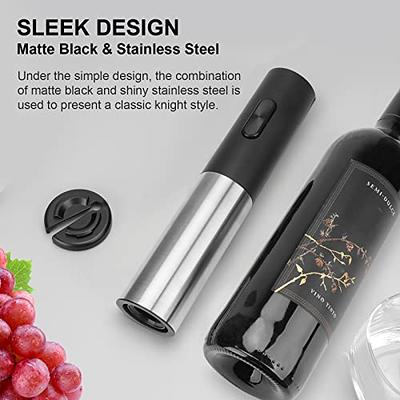 COKUNST Electric Wine Opener, Battery Operated Wine Bottle Openers with  Foil Cutter, One-click Button Reusable Automatic Wine Corkscrew Remover for