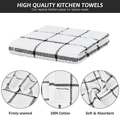 Nialnant 8 Pack Kitchen Dish Rags,100% Cotton Dish Cloths for Washing Dishes,Quick  Drying Kitchen Towels,12x12 Inches,Black Plaid - Yahoo Shopping