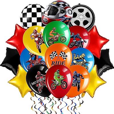 Dirt Bike Party Decorations, Motocross Birthday Party Supplies Includes  Banner, Cake Toppers, Balloons, Dirt Bike Party Supplies for Boys Girls  Birthday Motorcycle Extreme Sports Party Decorations 