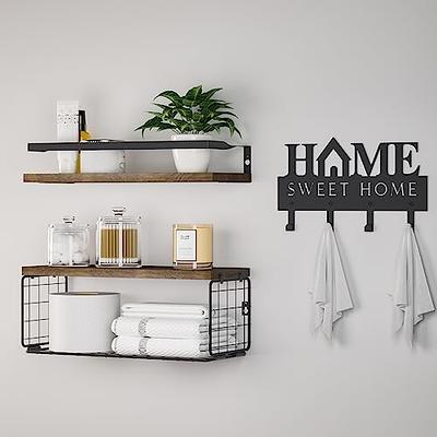 Wall Mounted Bathroom Shelves Floating Shelf Shower Hanging Basket