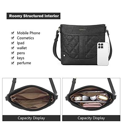 KL928 Women's Large Crossbody Purses Multi Pockets PU Leather Handbags  Backpack Back to School