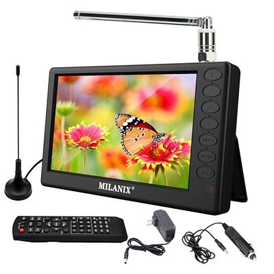  Jexiop Portable TV,12inch FHD 1080P Screen Mini TV with Antenna  and Digital ATSC Tuner,HDMI USB Port,12 Volt Charger Cable/AC Power,TV for  Caravan and Kitchen : Electronics