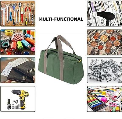 Heavy Duty Canvas Zipper Tool Bag, Small Zipper Tool Pouch, Multi-purpose  Hand Tool Pouch Tote Bag, Utility tools Organizer Storage Bag, Tool Bags  for