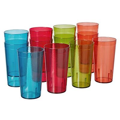 US Acrylic Cafe Plastic Reusable Tumblers (Set of 16) 20-ounce