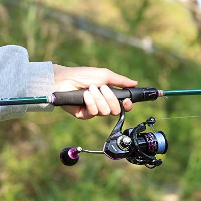 78 in. Pole Black Fiberglass Rod and Reel Combo Medium Action