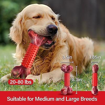 Dog Chew Toys for Aggressive Chewers Large Breed, Non-Toxic Natural Rubber Long-Lasting Indestructible Dog Toys, Tough Durable Puppy Chew Toy for