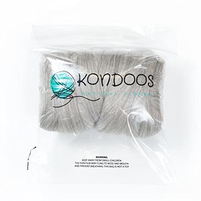 Kondoos Natural Wool Bulk roving, 8 lb. Best Wool for Spinning, arm  Knitting, Felting, Chunky Blankets and Tapestry. Natural Colors, un-Dyed.  (Ecru, 8