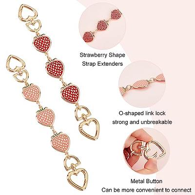 1pc Strawberry Shape Bag Chain Extender Purse Strap Extender Alloy Chain  For DIY Women Crossbody Bags Purse Shoulder Belt Chain Replacement