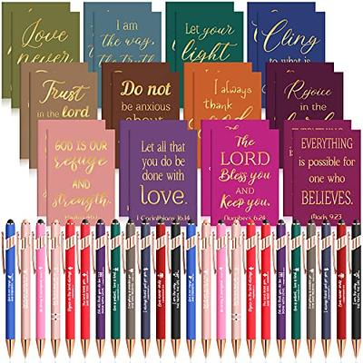 Mua Qilery 120 Pieces Christian Gifts Bulk Bible Pens Notepads Set