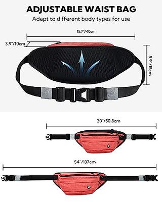 Waterfly Fanny Pack for Men Women Water Resistant Hiking Waist Bag Pack for Running Walking Traveling (Black)