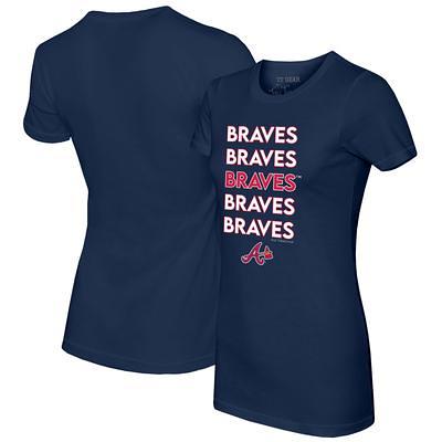 Women's Touch Navy Atlanta Braves Cascade T-Shirt Dress Size: Small