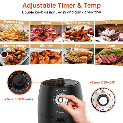 GPED Air Fryer, 7.5QT Air Fryer Oven with Visible Cooking Window, 8 Cooking  Presets, Supports Customerizable Cooking, Easy to Clean Non-Stick Basket,  Including Air Fryer Paper Liners 50PCS, Black 