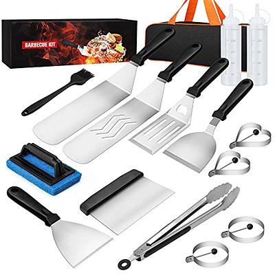 Griddle Accessories Kit, 29PCS Flat Top Grill Accessories Set for  Blackstone and Camp Chef, Grill Spatula Set with Enlarged Spatulas, Basting  Cover