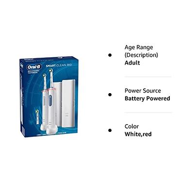 Oral-B Smart Clean 360 Rechargeable Electric Toothbrush, 2-pack