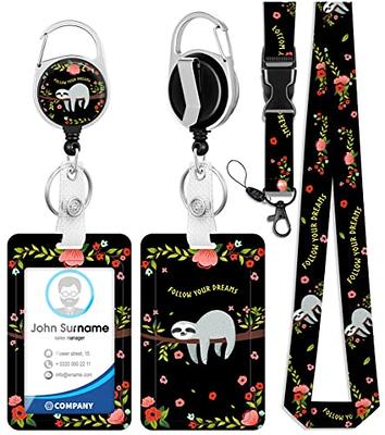 Plifal Medical Assistant Ma Badge Reel Holder Retractable with ID Clip for Nurse Nursing Name Tag Card Black Alligator Clip Hospital Work