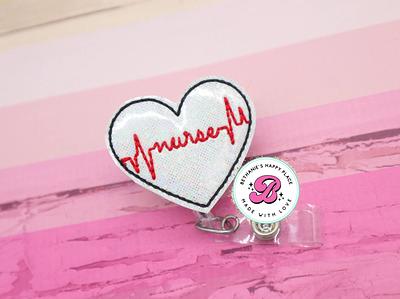 Red Heart Retractable Badge Holder, Valentine's Day Reel, Bling Clip,  Cardiac Nurse Gift - Yahoo Shopping