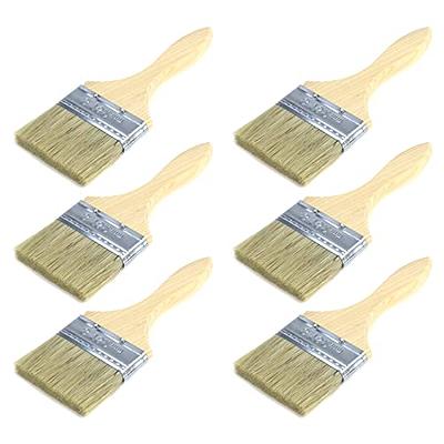Bitray Thick Chip Paint Brushes 3 Wood Stain Brushes for Painting Walls,  Cabinets Wooden Handle Paint Brush for Varnish and Paste-6pcs - Yahoo  Shopping