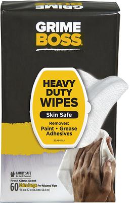 BIG WIPES 60020046 Heavy Duty Industrial Textured Scrubbing Wipes, Red Top,  Hard