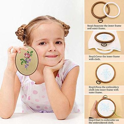 GuoFa Embroidery Hoops 8 inch - Round Resin Cross Stitch Hoop Set