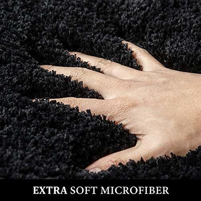  MIULEE Fluffy Bathroom Rugs Bath Mats Rugs Microfiber