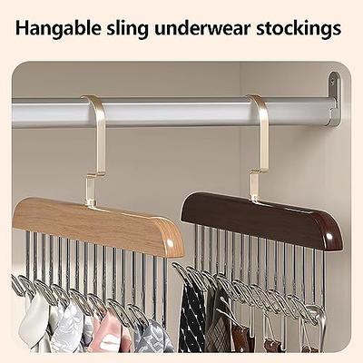 Multifunctional Non-Slip Storage Hangers, Wooden Belt Hanger for Closet  with 8 Hooks, Anti Slip Multi Hook Coat Rack, Multifunctional Hanger with