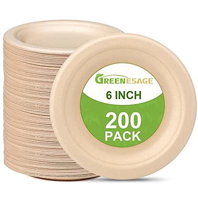 GREENESAGE Small Paper Plates 7 Inch 50 Pack Disposable Plates Bulk Dessert.