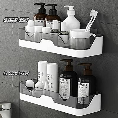 YAWSOUP 4 Pack Shower Caddy Organizer, Stainless Steel Shower Shelf with  Hooks, Adhesive Bathroom Shelves for Storage and Organization, Black -  Yahoo Shopping