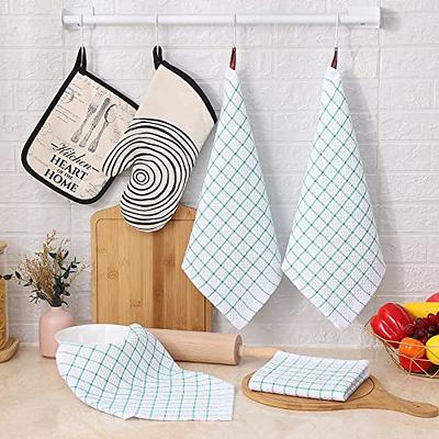 Puomue Microfiber Kitchen Towels and Dishcloths Set, 26 X 18 Inch