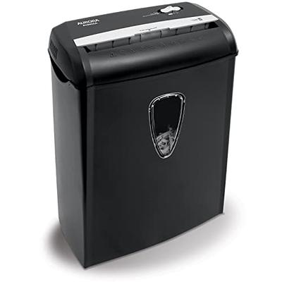 Basics 8 Sheet Cross Cut Paper and Credit Card Shredder with 4.1  Gallon Bin, Black