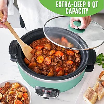 GreenLife Healthy Ceramic Nonstick, 6QT Slow Cooker, Turquoise