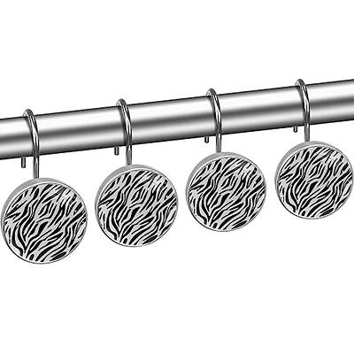 Utopia Alley Chrome Double Shower Curtain Hooks for Bathroom, Rust