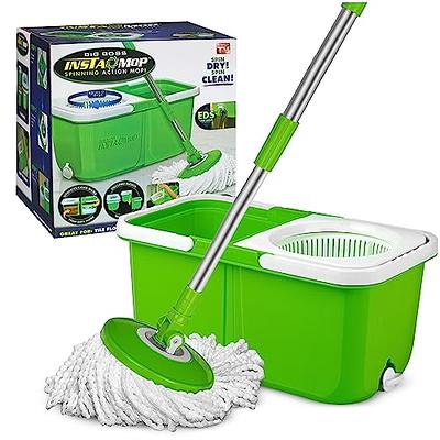 JOYMOOP Mop and Bucket with Wringer Set for Floor Cleaning and Wall  Cleaner, Flat Mop and Bucket System Set with 2 Mops and 8 Large Microfiber  Pads - Green - Yahoo Shopping