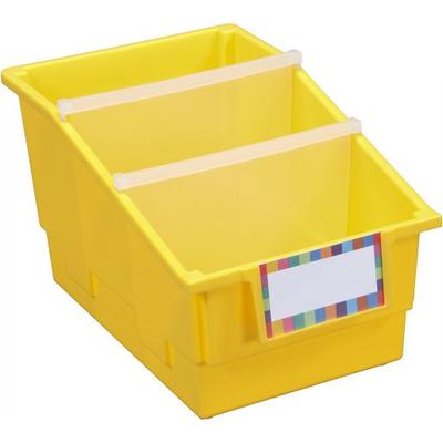 4-Pack Single-Color Chapter Book Library Bins with Dividers by Really Good Stuff