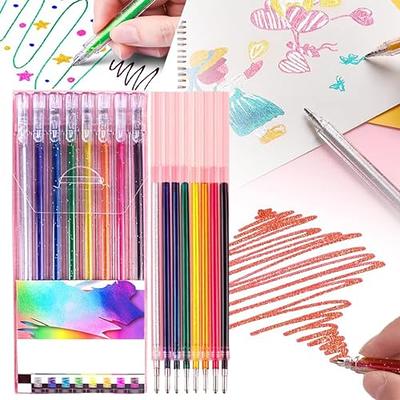 LOVEEK 18pcs Glitter Gel Pen Set, Gel Glitter Pens with Refill