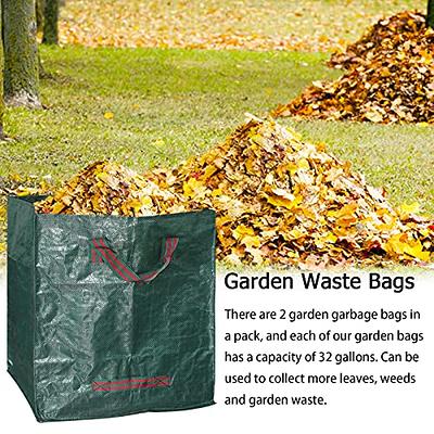 Leaf Bag For Collecting Leaves,Gardening Bag,Leaf Bag Garden Lawn Yard  Waste Tarp Container,Garden Waste Basket,Heavy Duty Canvas Fabric Yard  Waste Bags 