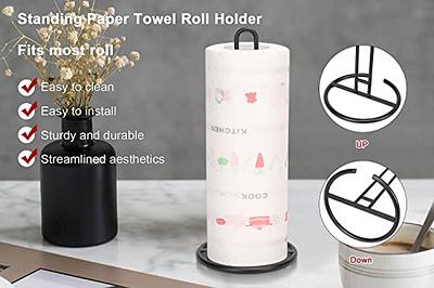 NearMoon Paper Towel Holder Countertop, Sturdy Kitchen Metal Paper Towel  Stand Dispenser with Marble Base, Standard or Jumbo-Sized for Kitchen  Countertop, Farmhouse, Living Room, Matte Black - Yahoo Shopping