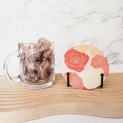 Floral Glass Mug